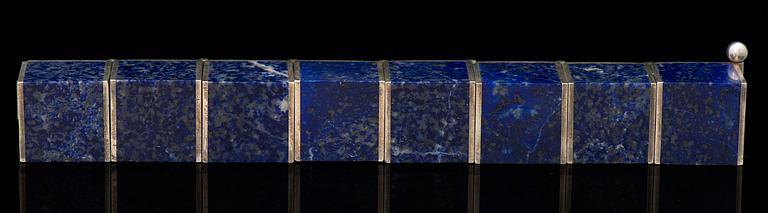 POUL TRIGE SØRRESIIG, ARMBAND, sodalit, silver. Danmark, 1963 - 1972.