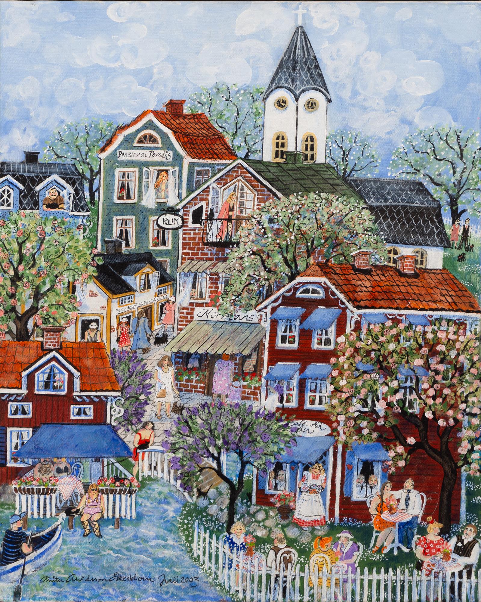 Anita Arvidsson Åkerblom, Summer in the small town by the river.