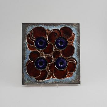 VÄGGPLATTA, stengods, Olle Alberius, Rörstrand, 1900-talets andra hälft.