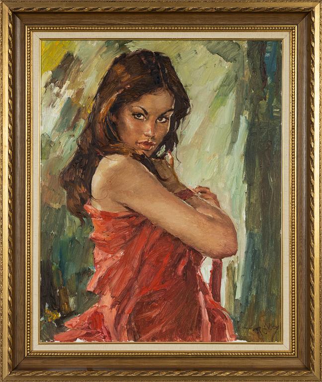 Charles Roka, olja på duk, signerad.