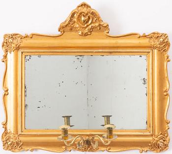 A pair of mirror wall sconces, second half of the 19th century.