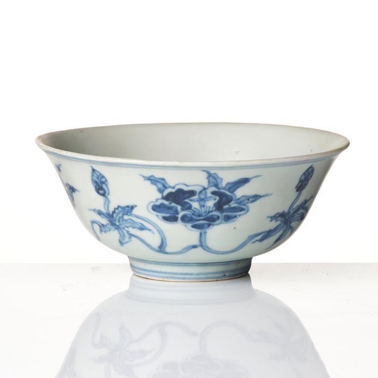 A blue and white bowl, Ming dynasty (1368-1644).