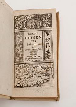 ELZEVIR, Regni Chinensis descriptio, Leyden 1639.