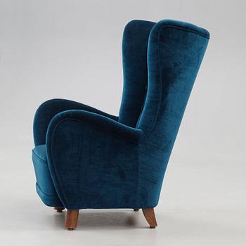 A Danish upholstered easy chair, possibly by Mogens Lassen, 1940's-50's.