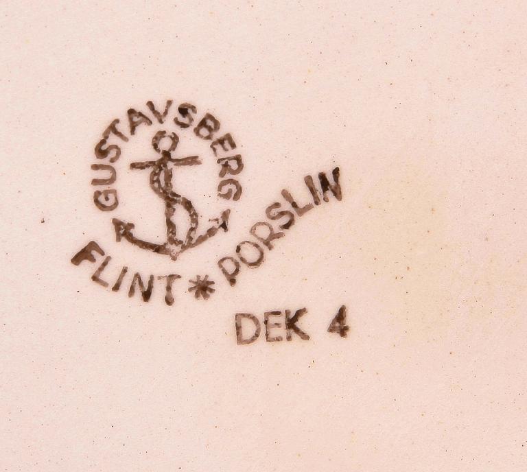 KRYDDSKÅP, trä och porslin, Gustavsberg, 1900-tal.