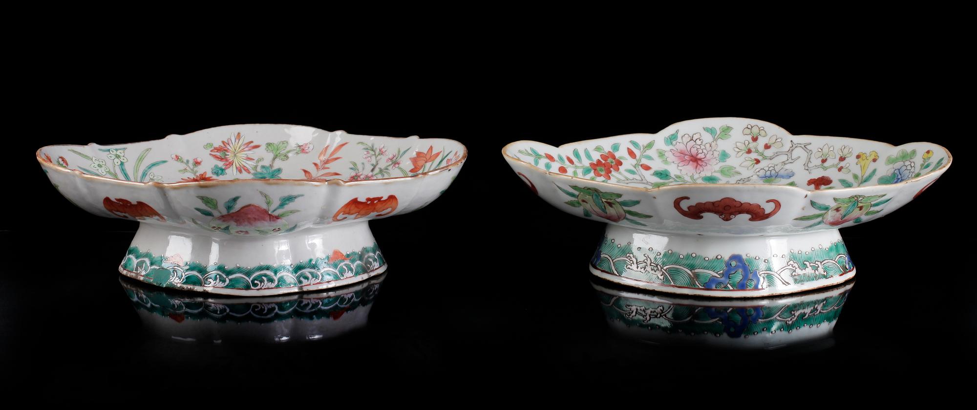 SKÅLAR, 2 st, porslin, Chia Ching, Kina, omkring 1800.
