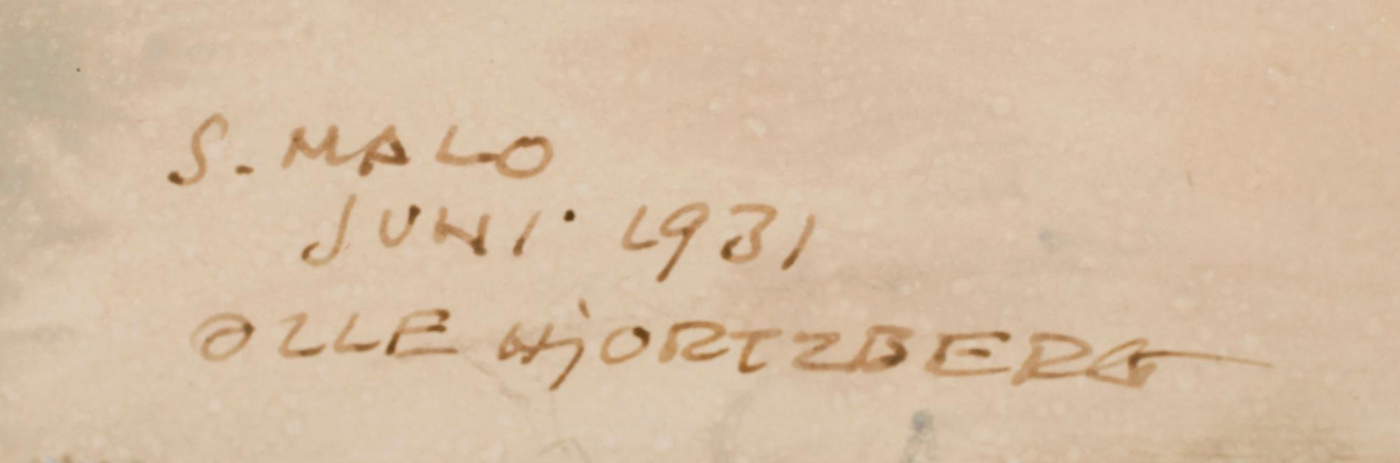 OLLE HJORTZBERG, gouache, signerad och daterad 1931.