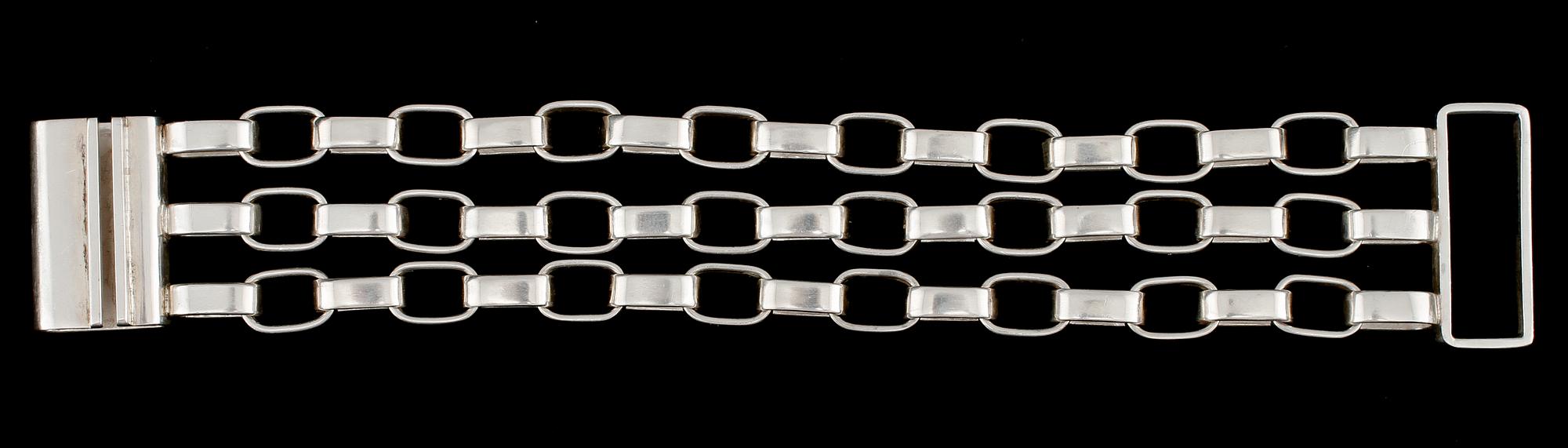 HALSLÄNK med HÄNGE samt ARMBAND, sterlingsilver, Sven-Erik Högberg, respektive Anders Högberg, Göteborg 1979. 272 g.