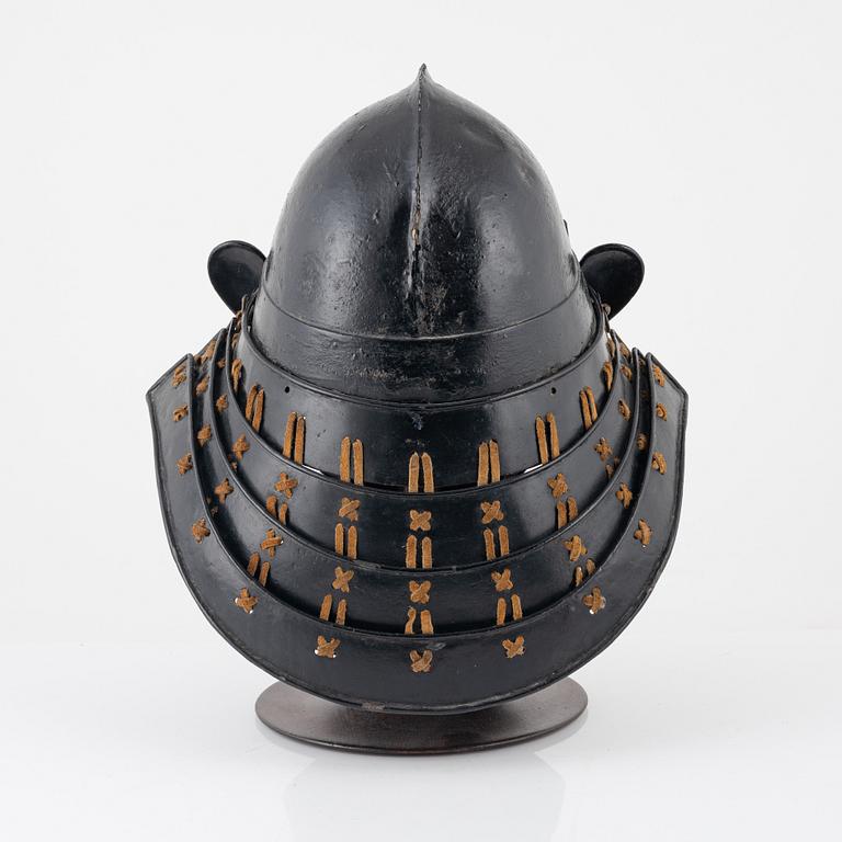 Kabuto-hjälm med yoroi-mask, Edo (1603-1868).