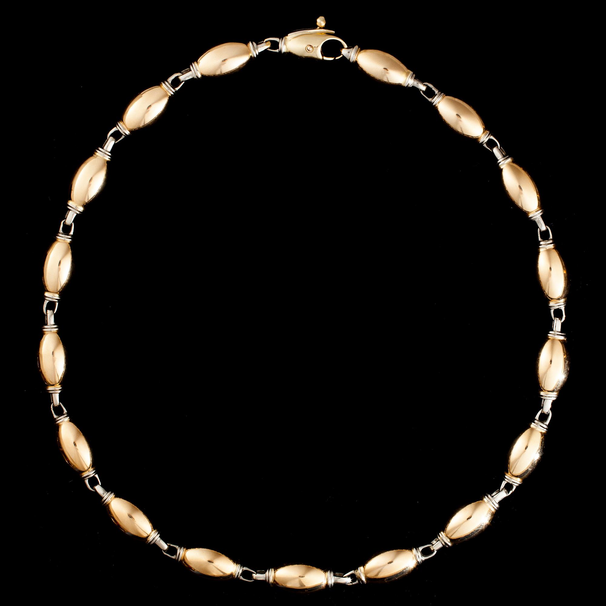 COLLIER, 18K gult och vit guld. Italienska stämplar. Vikt 58,2 g.