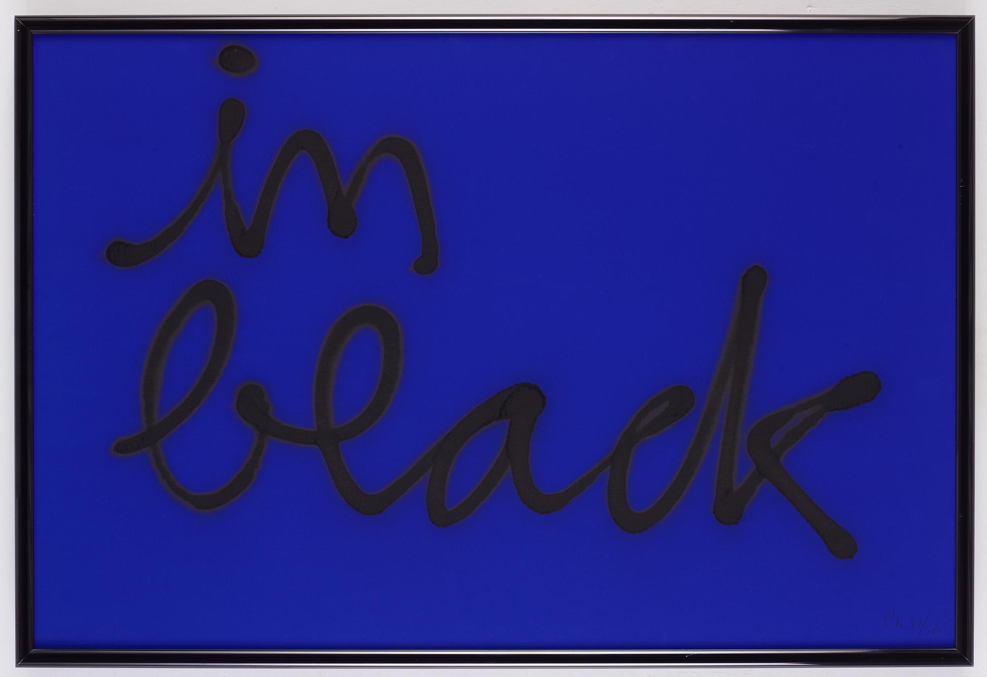 Ben Vautier, "In Black".