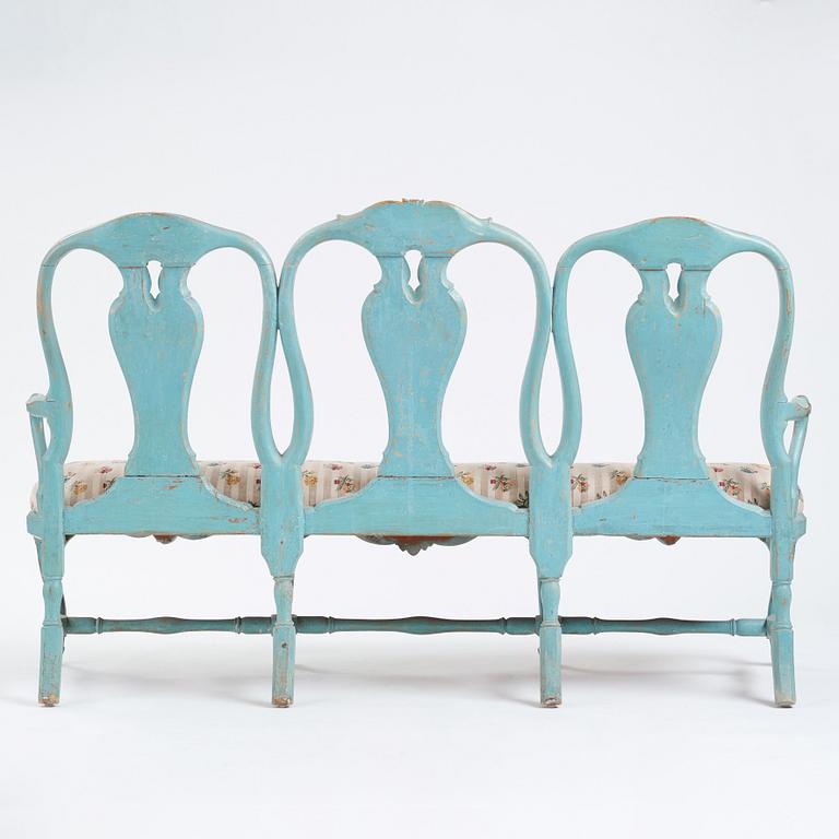 A Swedish Rococo sofa, second part of the 18th century.