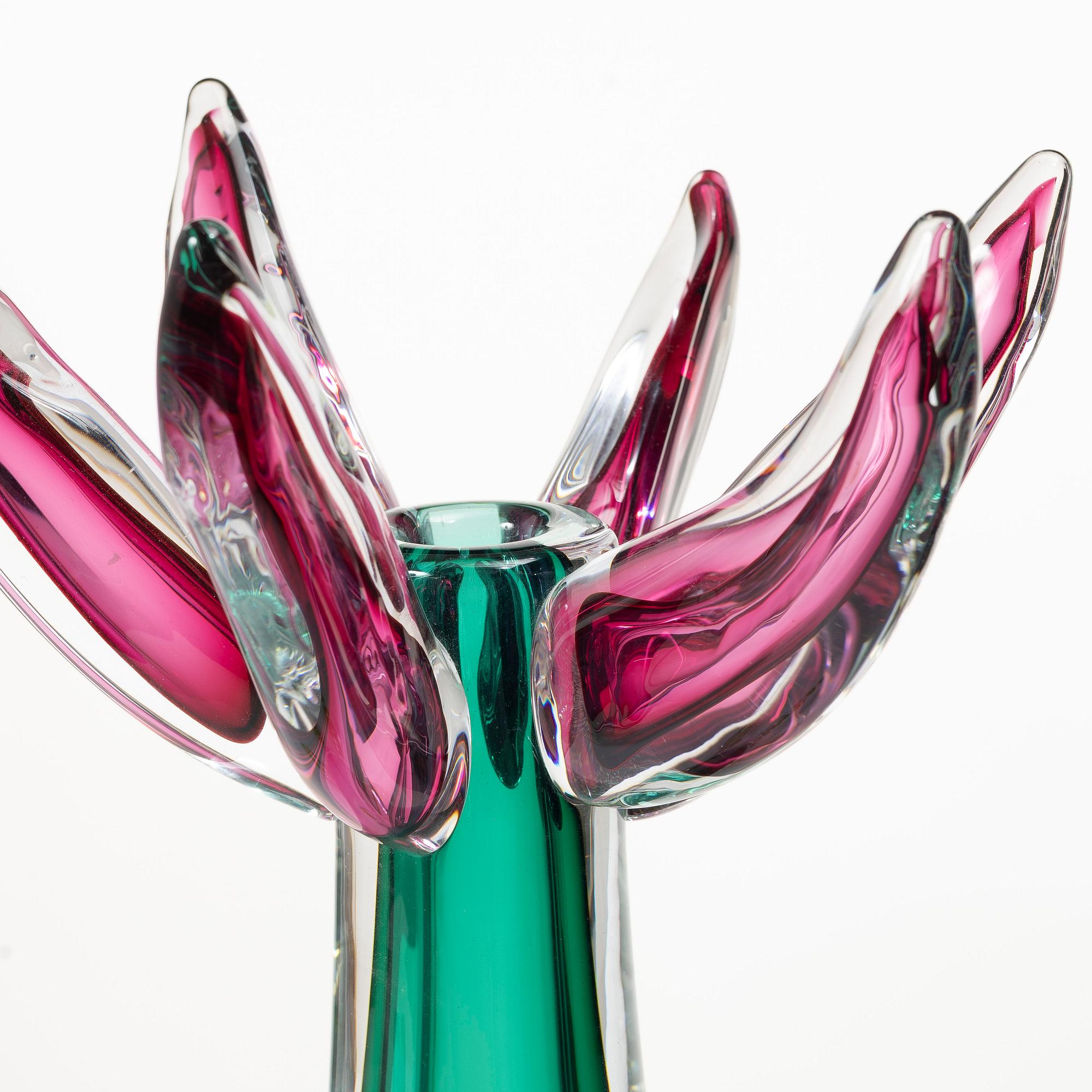 Erik Höglund, A unique glass vase, Strömbergshyttan, 1991.