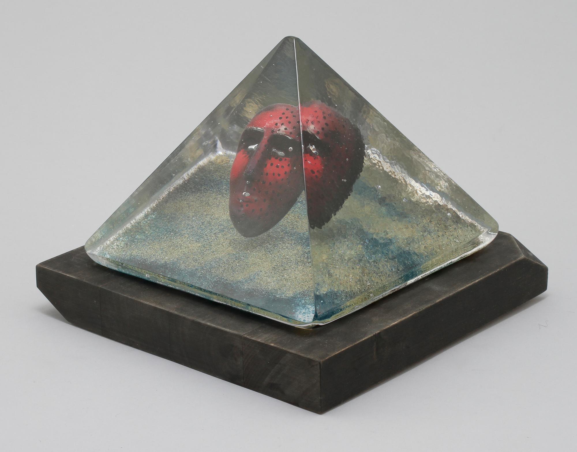 SKULPTUR, glas, Bertil Vallien, Kosta Boda Atelier, signerad, sent 1900-tal.