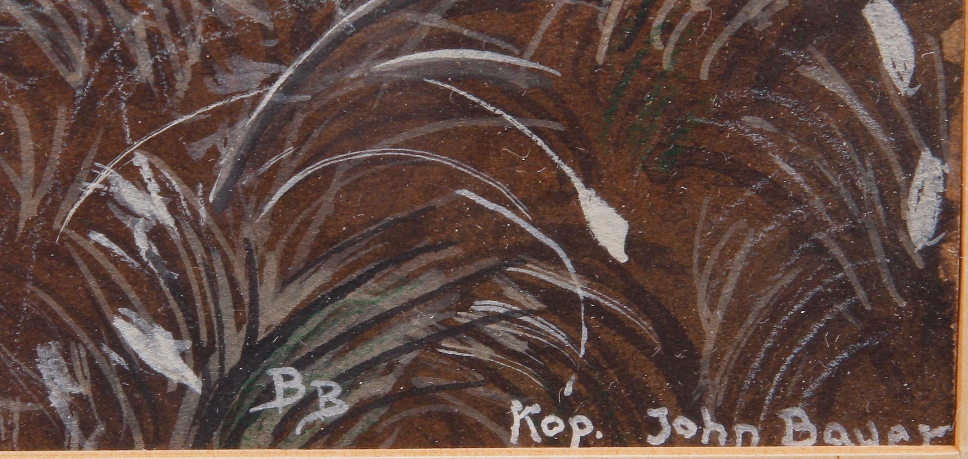 OKÄND KONSTNÄR, akvarell. Sign BB. Kopia efter John Bauer.