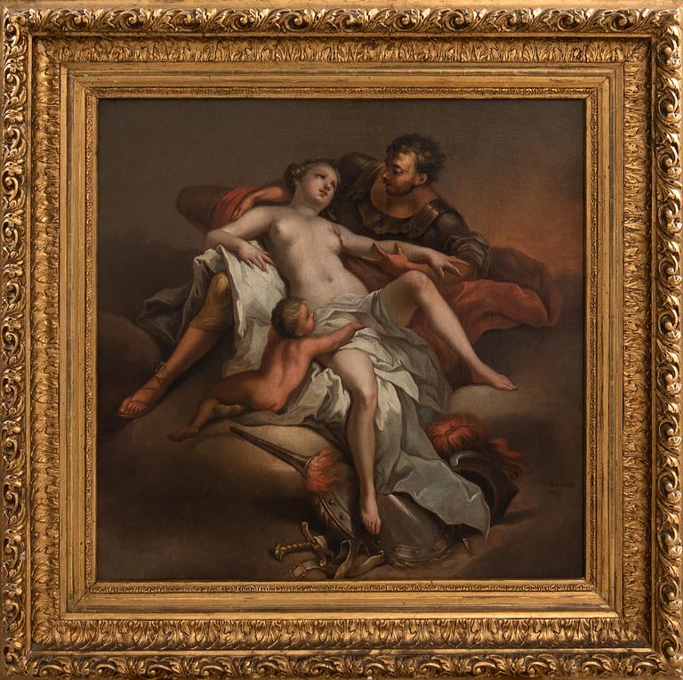 Charles Joseph Natoire, his circle Mars, Venus and Cupid.