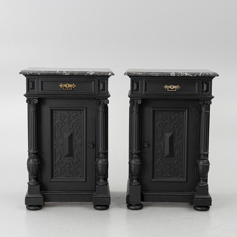 Pair of cabinets/bedside tables, circa 1900.