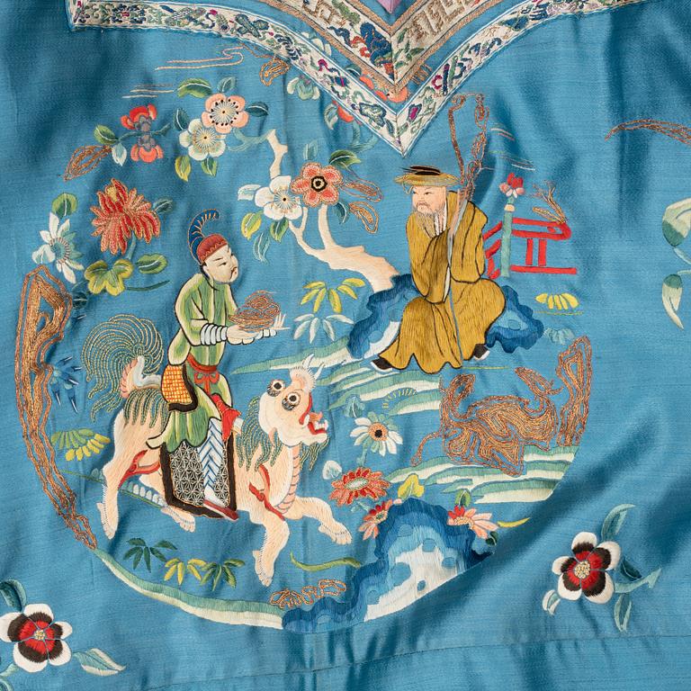 A Chinese embroidered robe, early 20th Century.