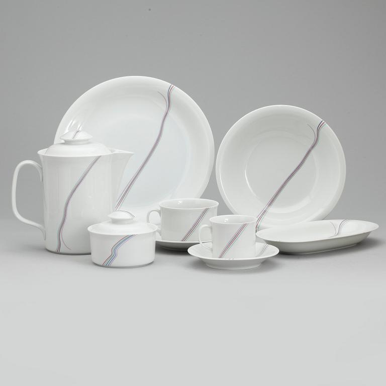 SERVISDELAR, 36 delar, "Rainbow", Rörstrand, Bertil Vallien, 1980-tal.