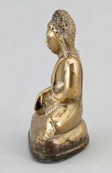 BUDDHAFIGUR, mässing. Orientalisk. 18/1900-tal.