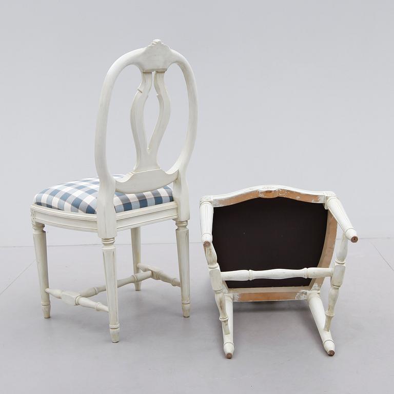 STOLAR, 1 par, gustaviansk stil, 1900-talets senare del.