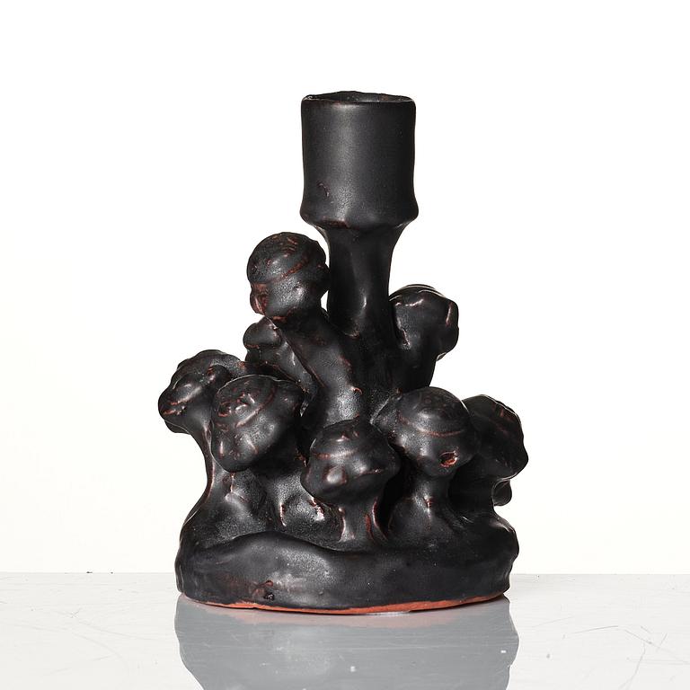 Kina Björklund, a glazed ceramic candlestick. Gustavsberg, Sweden 2000s.