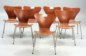 STOLAR, 7 st, "Sjuan", Arne Jacobsen, Fritz Hansen.