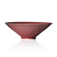 A peachbloom bowl, late Qing dynasty/early Republic, with Kangxi six character mark.