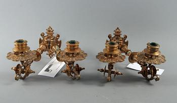 VÄGGAPPLIQUER, ett par. Nyrenässans.