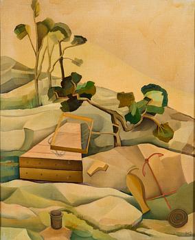 BO VON ZWEIGBERGK, olja på duk uppklistrad på pannå. Signerad Bo V Z och daterad -22.