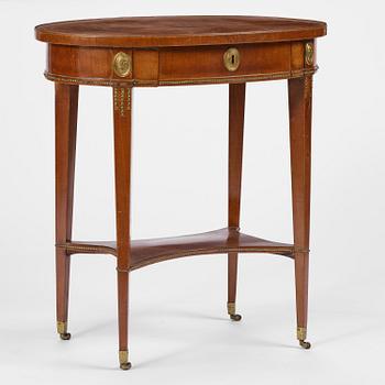 A late Gustavian mahogany table attributed to J. M. Beurling (master 1777-1803).