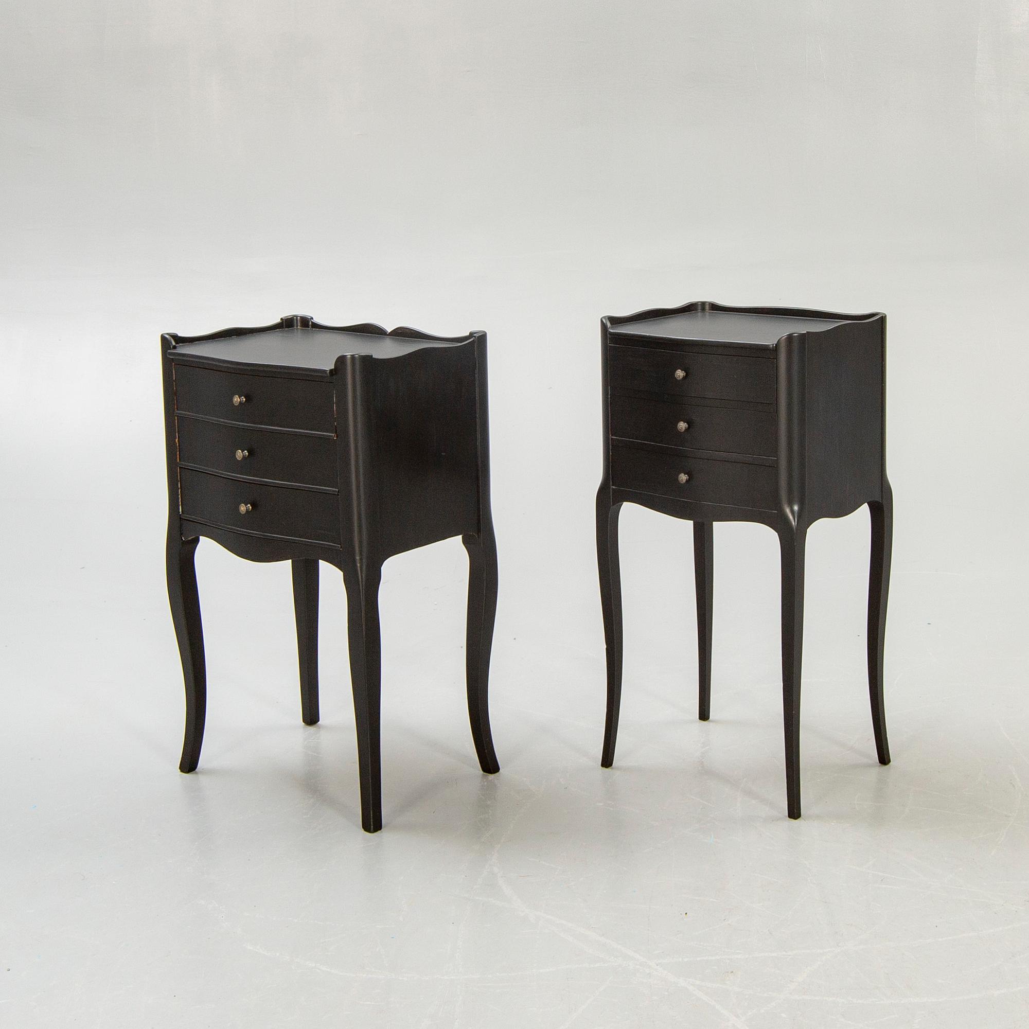 Bedside table, 2 pcs, rococo style, second half of the 20th century.