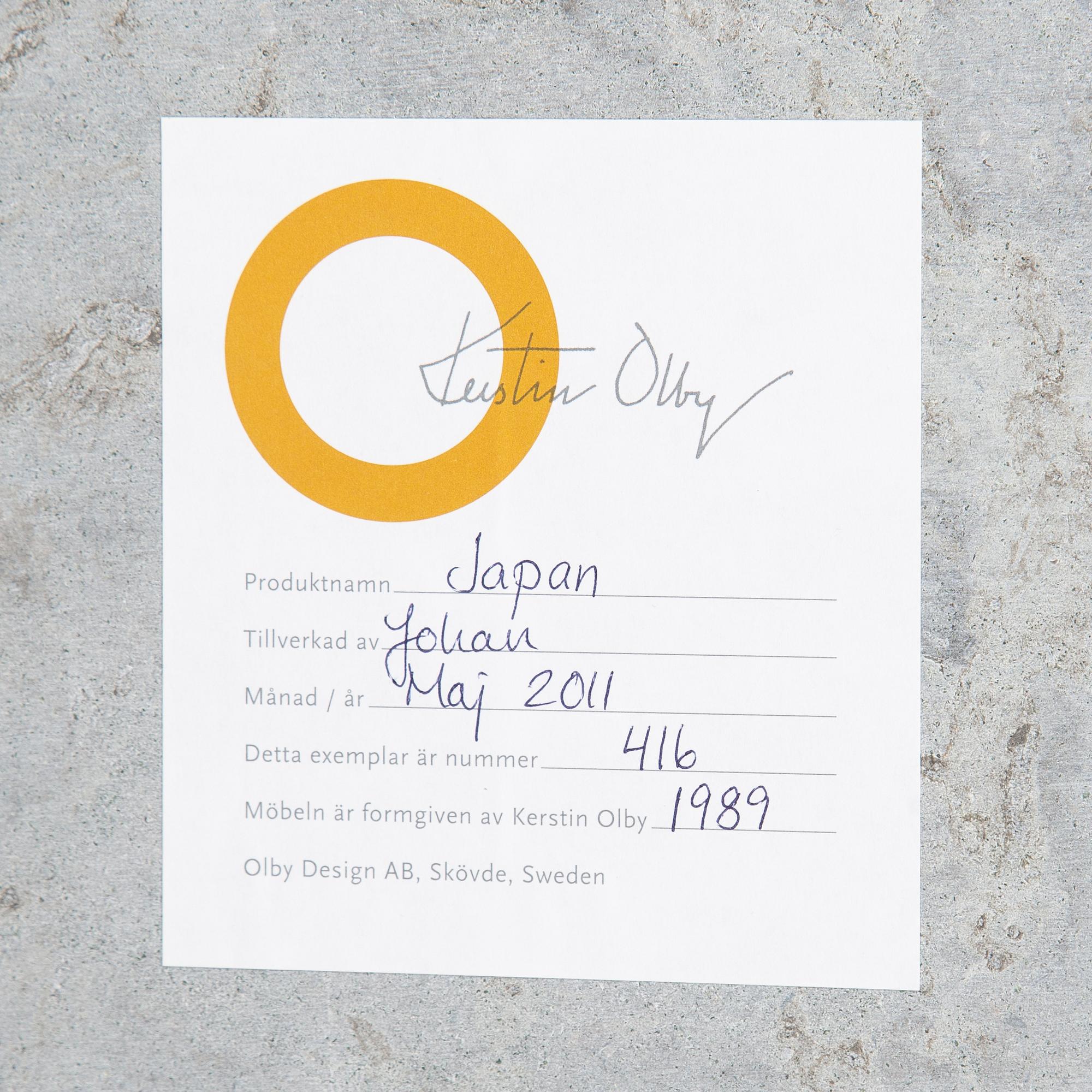 Kerstin Olby, soffbord, "Kina", 2000-tal.