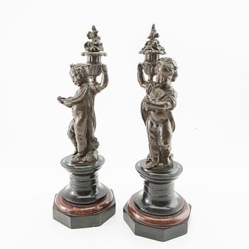 Candelabras, a pair, late 19th century.