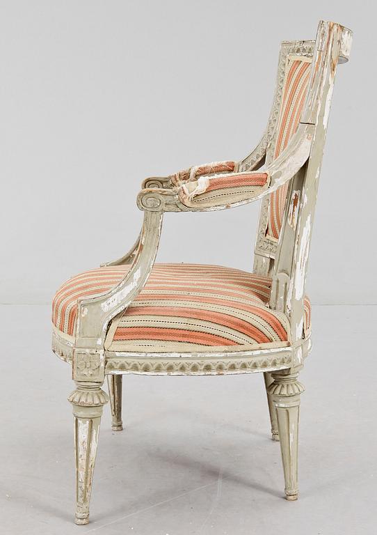 KARMSTOL, gustaviansk, 1700-talets andra hälft.