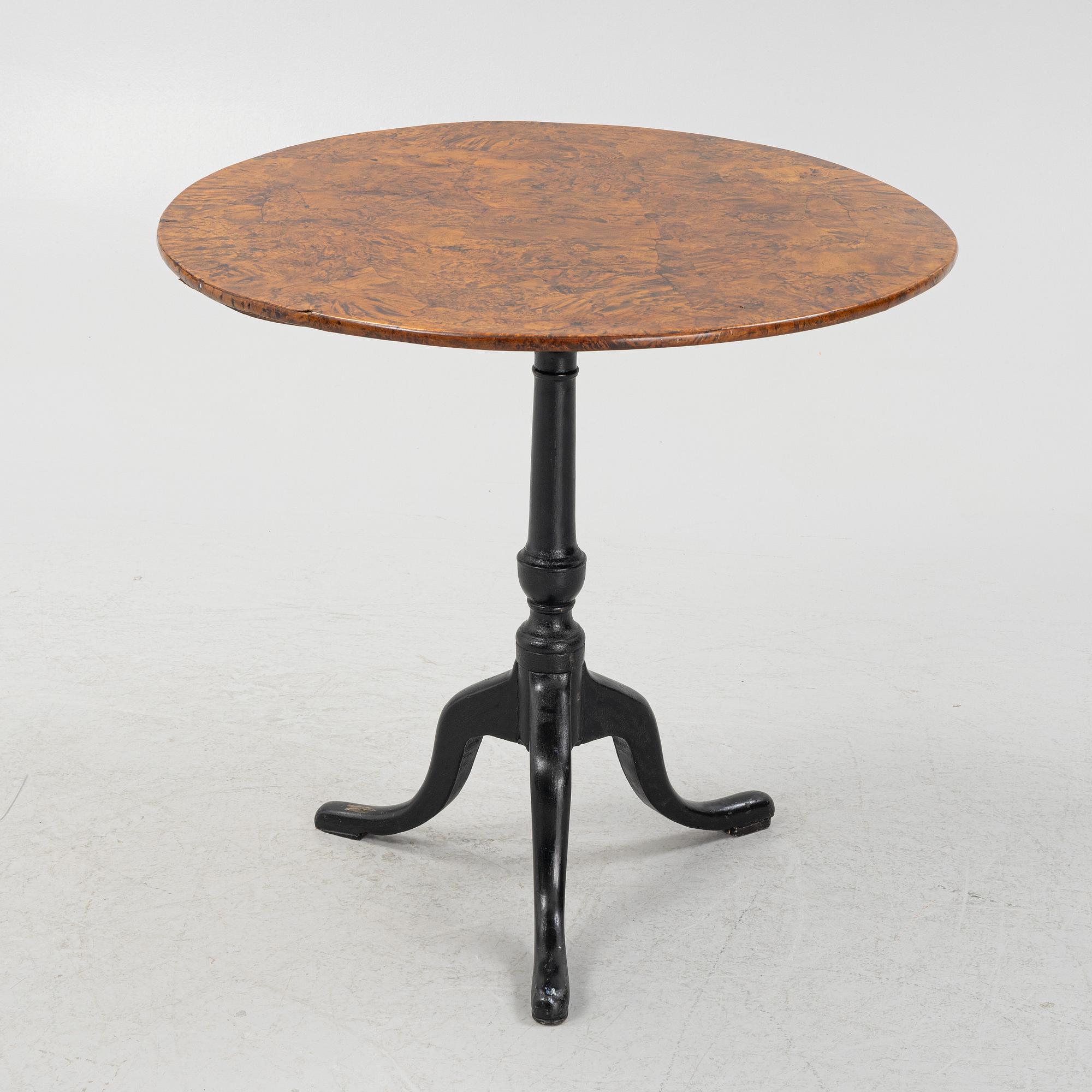 Fällbord, Mälardalen, omkring år 1800.