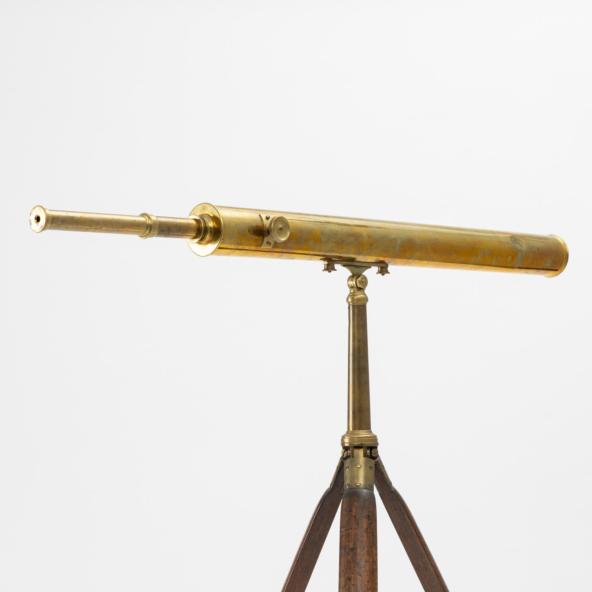 A telescope by John Browning of 63 Strand, London, later part 19th century/circa 1900.