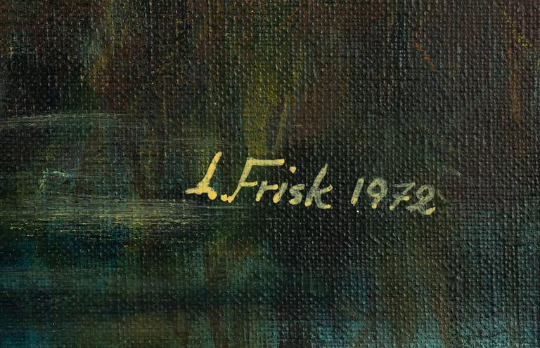 Lennart Frisk, olja på duk, signerad.
