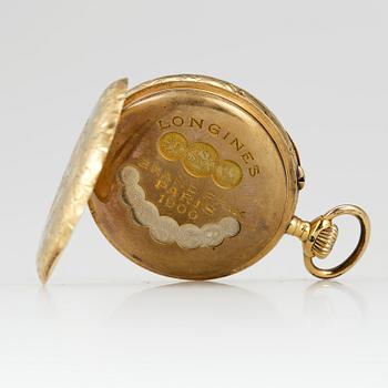 FICKUR / DAMUR, guld 18k, Longines, Grand Prix, Paris, 1900.
