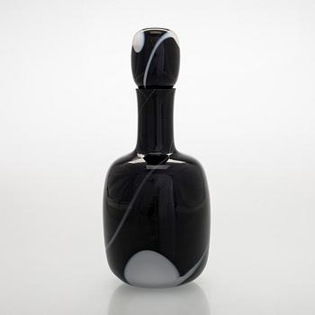 Timo Sarpaneva, a 'Blues' glass carafe, signed Timo Sarpaneva 5/1986.