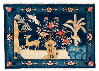 97. CARPET. Semi-antique Baotou Figural. 159,5 x 226,5 cm.