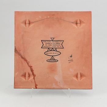 Stig Lindberg, an earthenware wall plaque, 21/40, Gustavsberg Studio.