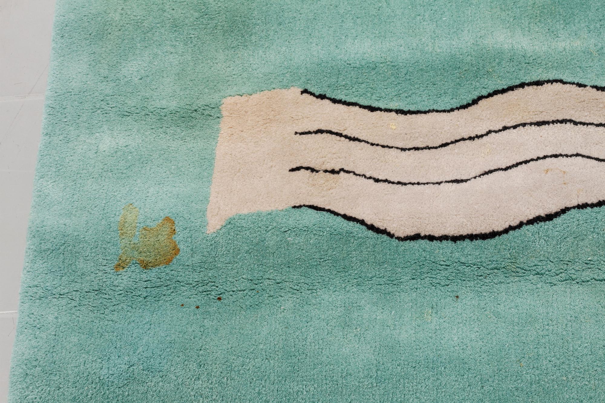 A handmade "Marine D'abord" by Eileen Gray for Gruber Design, 330 x 160 cm from the second half of the 20th century.