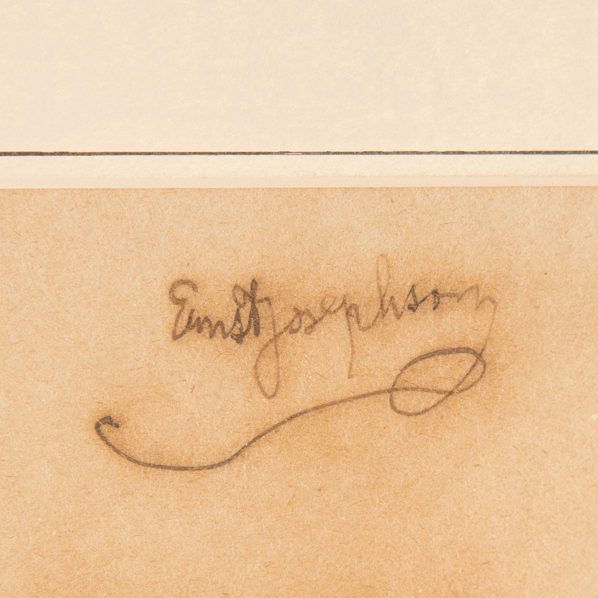 ERNST JOSEPHSON, indian ink on paper, signed Ernst Josephson.