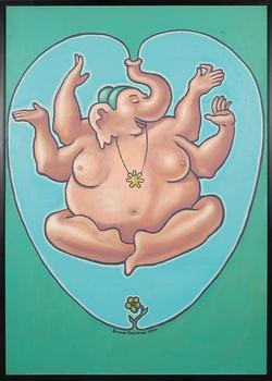 Bruno Maximus, oil on board, signed and dated 1994.