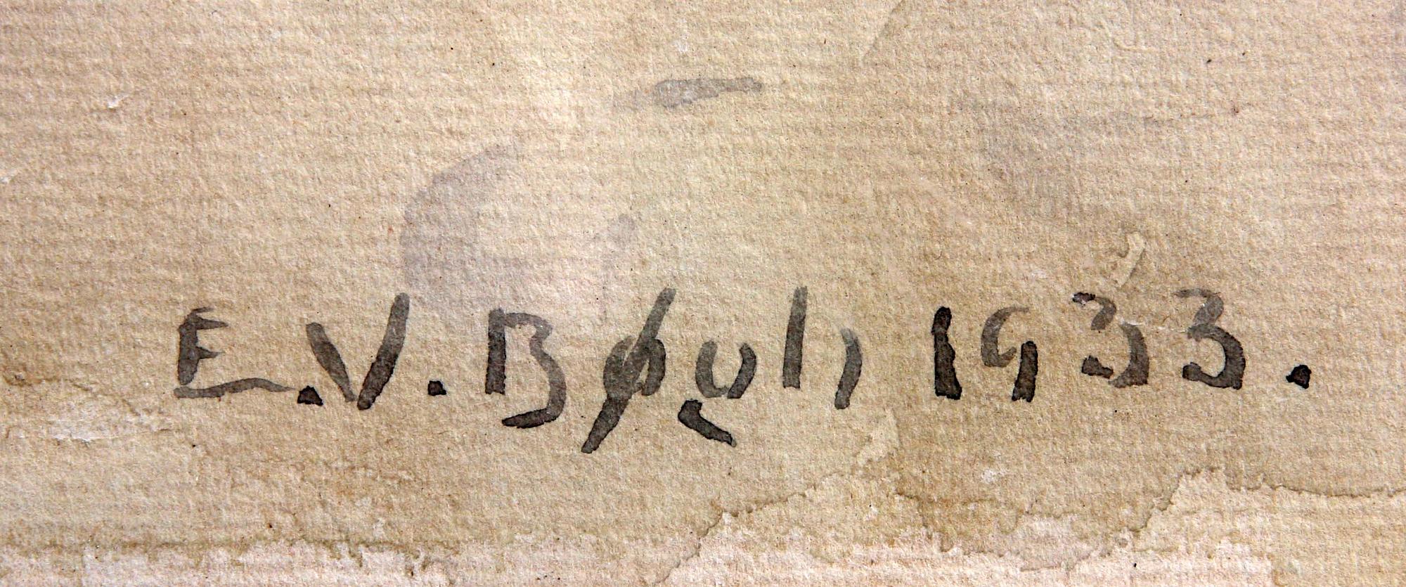 EINAR VILHELM BOGH, akvarell, sign.