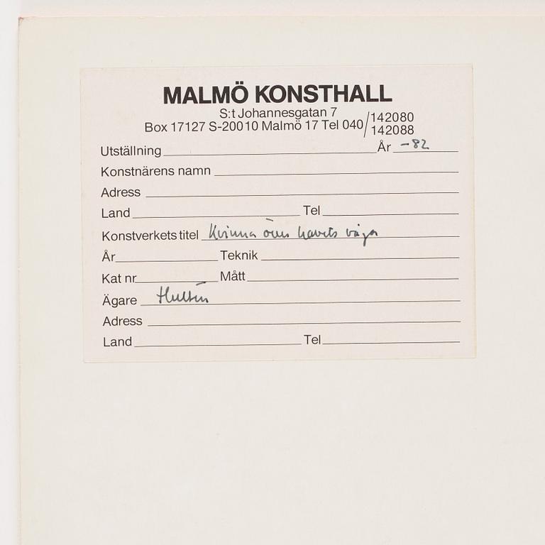 CO Hultén, blandteknik på papper, signerad och utförd på 1940-talet.