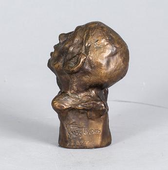 HELGE HÖGBOM, skulptur, brons, signerad.