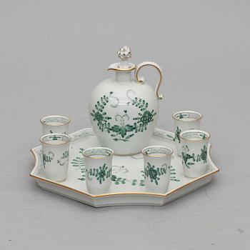 LIKÖRSERVIS, 8 delar, porslin, Meissen, 1900-tal.