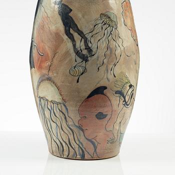 Marie Långhans, golvvas, stengods, egen ateljé 2018.